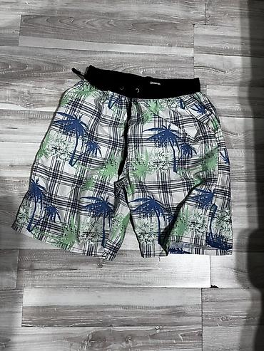 Шорты: Kişi şortu – plaş və tropik naxışlı - Model: plaids (xətli) fon — 1