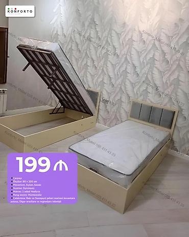 Mebel: Çarpayı – Açılan, bazalı model - Ölçü: 90 × 200 sm - Mexanizm — 1