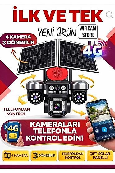 kamera güneş paneli: 4G sim dəstəyi ilə günəş panelli ağıllı təhlükəsizlik kamerası sistemi — 1
