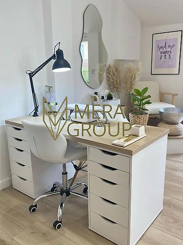 Sifarişlə manikür masaları: Düz masa, Siyirməli, Polkasız, Teksturalı laminat, Kredit yoxdur — 1