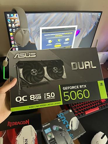 Masaüstü kompüterlər və iş stansiyaları: 🕹️Asus Rtx 5060 2x oc 💾Ana plata gigabayt B760 🎮İntel core i5 — 8
