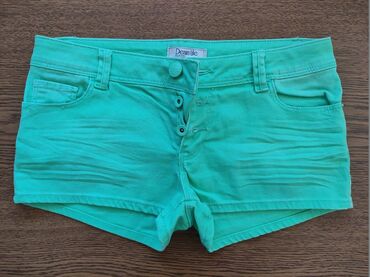 pantalone od veštačke kože: S (EU 36), color - Green, Single-colored