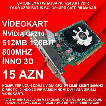 Videokartlar: Videokart INNO3D GeForce 210, < 4 GB