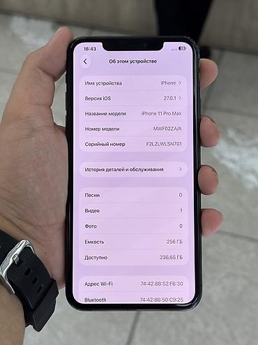osmo mobile: IPhone 11 Pro Max, Б/у, 256 ГБ, Черный, Защитное стекло, Чехол, В рассрочку, 100 % — 2