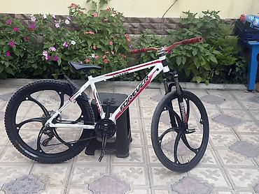 Dağ velosipedləri: Forever MTB velosiped – 26” - Çərçivə: Forever alüminium, ağ-qırmızı — 9