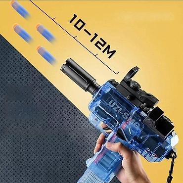 Игрушечное оружие: Oyuncaq silah "UZI PREMİUM VERSİYA D27"Oyuncaq YUMŞAQ GÜLLƏ ATAN Silah — 1