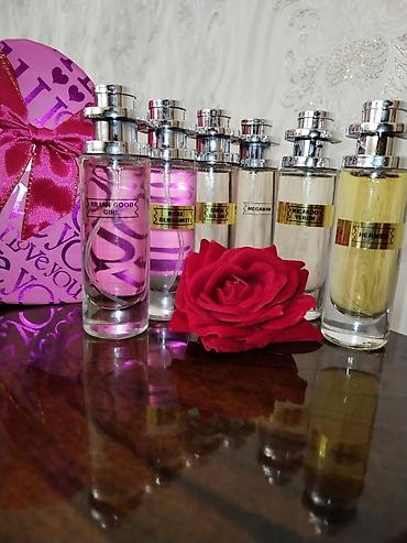 Ətriyyat: Məhsul: Brend ətir seçkiləri – şüşə sprey flakonlarda Təsvir: - Qoxu — 15