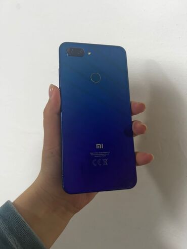 телфон арзан: Xiaomi, Mi 8 Lite, Колдонулган, 64 ГБ, түсү - Көк, 2 SIM