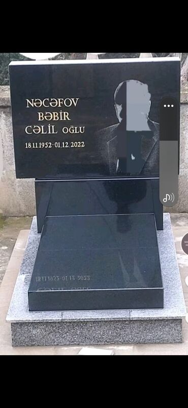 Başqa xidmətlər: Məzar daşlarının hazırlanıb, çatdırılması — 21