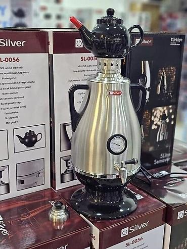 Samovarlar: Samovar Elektrikli samovar silver model: sl-0056 elektri̇k semaver 5l — 2