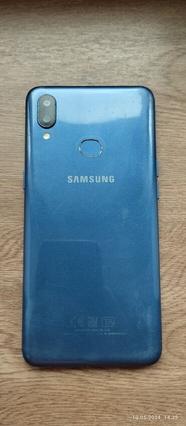 samsung тел: Samsung A10s, Б/у, 32 ГБ, цвет - Синий, 2 SIM