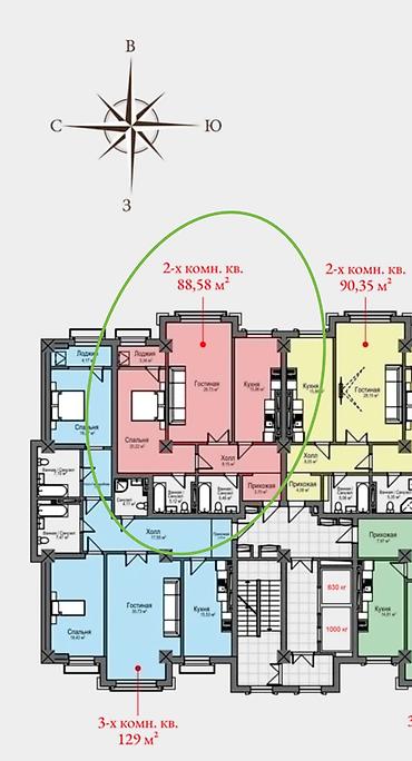 Үй куруучулардан жаңы конуштар: 2 бөлмө, 88 м², Элитка, 11 кабат, ПСО (өз алдынча бүтүрүү) — 4