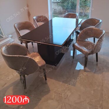 Divan və kreslo dəstləri: Qonaq otağı üçün, Yeni, 6 stul