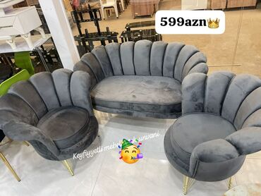 massazhnye kreslo: Новый, Мини-диван, 2 кресла, Без подьемного механизма, Нераскладной