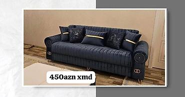 divanlar kreditle: Tünd göy rəngli, klassik xətləri olan 3 nəfərlik divan. Şaquli — 1