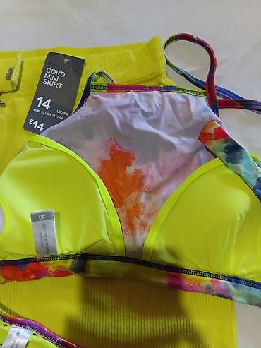 bq patike: Šareni ženski bikini + neon žuta kord mini suknja m/l - Bikini: brend — 2