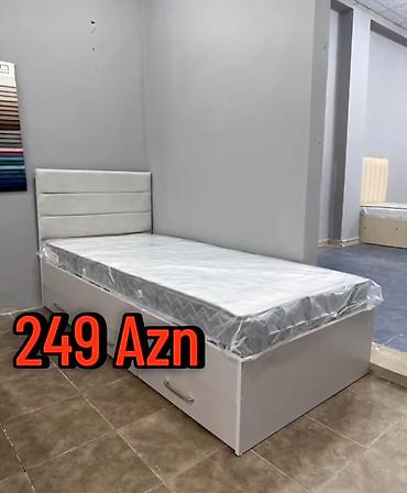 Çarpayılar: Tək nəfərlik çarpayı dəsti. Şəkillərdə ağ rəngli korpuslu, yumşaq — 59