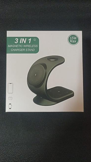zaryadka apple watch: 3-in-1 Maqnitli Simsiz Şarj Stendi – 15W Max Məhsul tamamilə yenidir — 1
