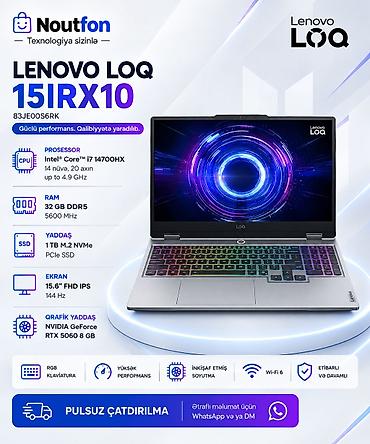 lenova legion go: Yeni Lenovo LOQ, 15.6 ", Intel Core i7, 1 TB — 1