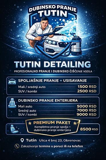 otkup guma za auto: Tutin Detailing – profesionalno pranje i dubinsko čišćenje vozila — 2
