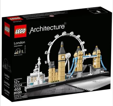 миниатюра: Lego Architecture 21034 London 🏫,468 деталей 🟩,комендуемый возраст 12+