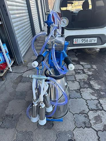 Товары и оборудование для с/х животных: Доильный аппарат на тележке для коров Описание: - Мобильная установка — 6