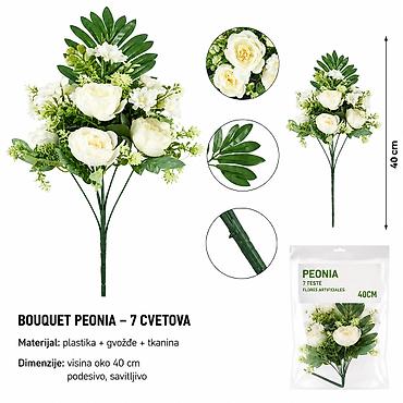 KMT Komada mala veštačka saksijska drveni otvora ručka bela 710216