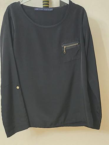 zara kisi: ZARA BASIC qadın köynəyi - Rəng: qara - Model: dairəvi yaxalı — 1