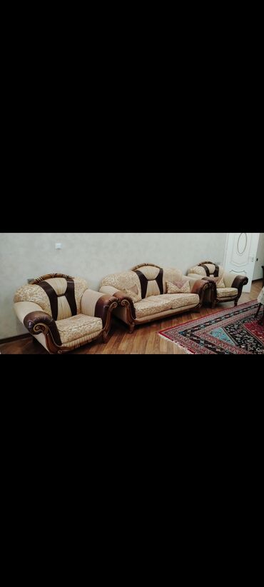 купим вашу мебель бу: Б/у, Классический диван, 2 кресла, Диван, Без подьемного механизма, Нераскладной