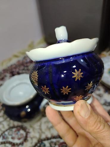 çay servis: Nahar dəsti, rəng - Mavi, Farfor — 2
