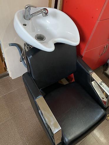 Salon, tibbi mebel: Salon üçün saç yuma kreslosu və keramikaa lavabosu dəsti. - Kreslo — 1