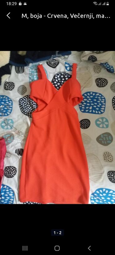 novogodišnje haljine 2023: One size, color - Orange, Cocktail, With the straps