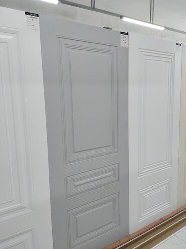 Plastik qapılar: A-DOORS daxili qapı - Model: Oba 3 - Rəng: Açıq boz - Klasik panelli