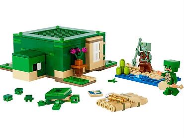 Оюнчуктар: 🐢 LEGO Minecraft The Turtle Beach House (#21254) Создай свой — 2