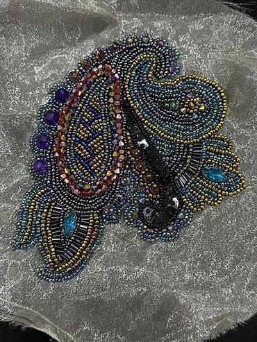 Швея: Нашивка🤍 Авторская бисерная нашивка премиум handmade ✨ Сочетание — 4