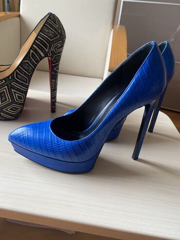 Tuflilər: Tuflilər, YSL, Ölçü: 37, rəng - Mavi, Yeni — 7