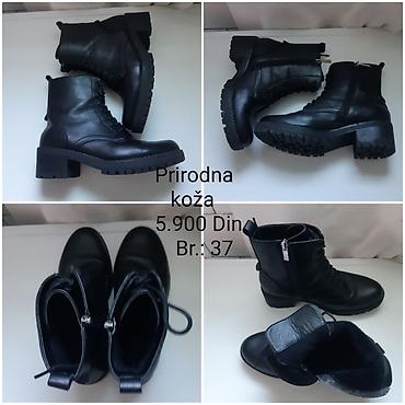 shoes: Nove crne polučizme “Comer” - Materijal: prirodna koža - — 4