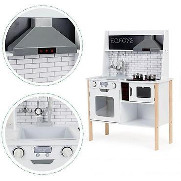 supreme papuce: Drvena kuhinja za decu sa zvukovima i svetlima – ECO TOYS Šifra — 5