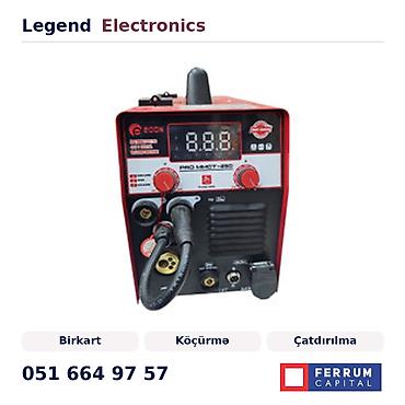 acar yazan: Elan başlığı: Metal qaynaq aparatı Edon 250A Elan mətni: Legend — 1