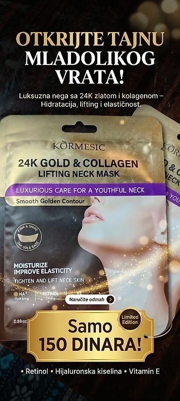 popravka barijere kože: Kormesic 24K Gold & Collagen Lifting Neck Mask – luksuzna nega za — 1