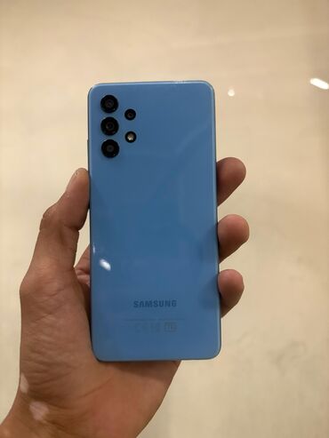 galaxy a20 qiymeti: Samsung Galaxy A32, 64 ГБ, цвет - Голубой, Отпечаток пальца