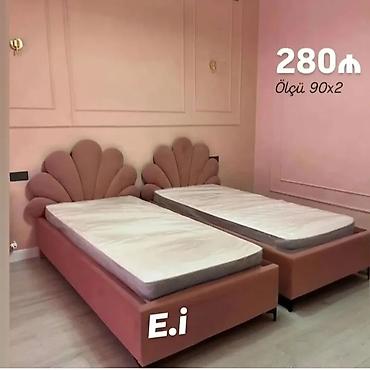 İki ədəd yumşaq başlıqlı tək nəfərlik çarpayı seti - Ölçü: 90x200 sm lalafo.az -da İki ədəd yumşaq başlıqlı tək nəfərlik çarpayı seti - Ölçü: 90x200 sm