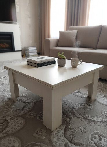 Masalar: Jurnal masası, İşlənmiş, Transformer, MDF, Kvadrat masa — 1