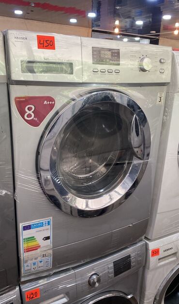 Paltaryuyan maşınlar: Paltaryuyan maşın Haier, 8 kq, İşlənmiş, Avtomat, Qurutma var, Kredit var, Ödənişli çatdırılma