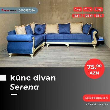 Divanlar: Künc divan, Yeni, Açılan, Bazalı, Parça, Şəhərdaxili pulsuz çatdırılma — 27