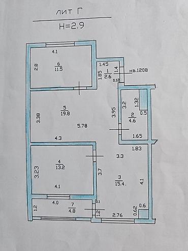 джалал: 3 комнаты, 72 м², Джал-15 Элитка, 12 этаж, Евроремонт — 2