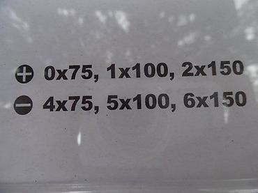 Setovi ručnog alata: Set od 6 šrafcigera – krstasti i ravni Sadržaj seta (dimenzije — 3