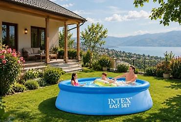 basen: Elektron Nasos Hediyye. Intex 3.05 × 0.76 m şişmə hovuz 🌊 Yay — 1