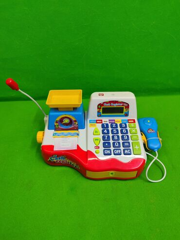 Игрушки: Касса игрушка детская💱 Комплектация товара: касса, сканер, 3 — 4