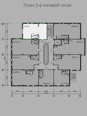 офис: Продажа офисов 65 м², С ремонтом, Бизнес центр, 5 этаж — 6